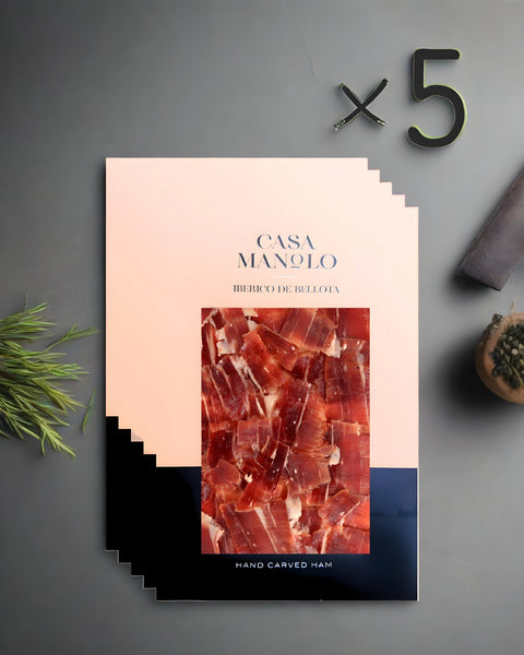 Iberico Bellota Ham, Hand-Carved (5x Saving Pack)