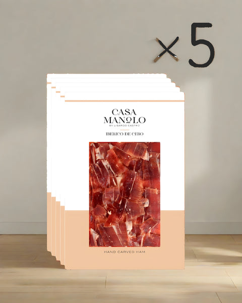 Iberico Cebo Ham, Hand-Carved (5x Saving Pack)