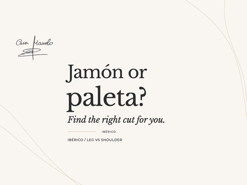 Jamón or paleta? Find the right cut for you. ibérico, leg vs shoulder. Casa Manolo guide.