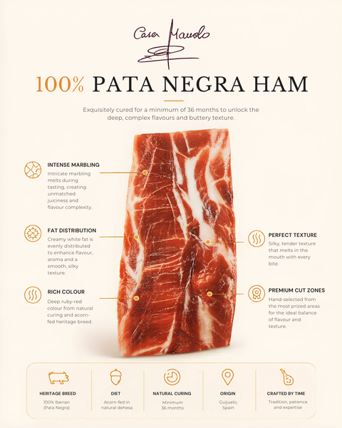 100% Pata Negra Ham 100g - Hand Carved