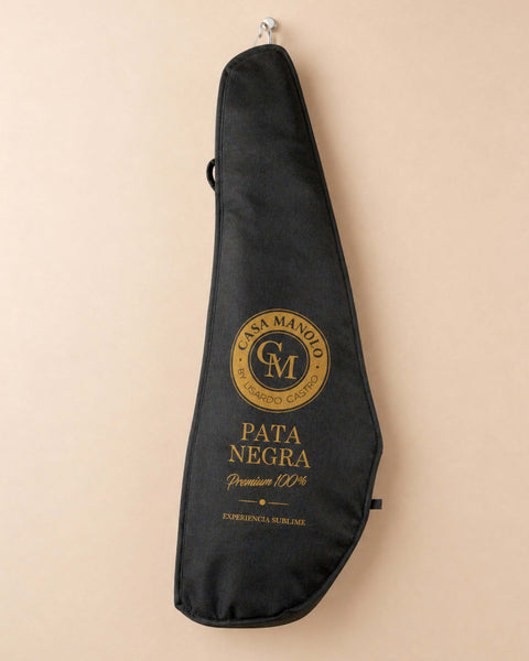 100% Pata Negra Ham from Casa Manolo, premium Spanish cured ham prepared for easy serving