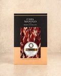 100% Pata Negra Ham 100g - Hand Carved from Casa Manolo, premium Spanish cured ham prepared for easy serving