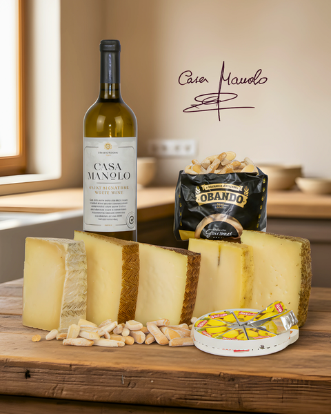 Artisan Manchego Cheese & Albariño Set (Free UK Delivery)