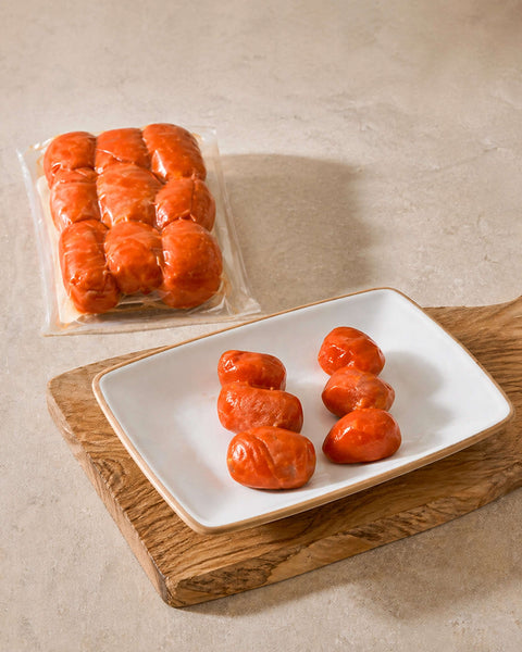 Artisan Spicy Mini Chorizo (9 Pieces) from Casa Manolo, Spanish charcuterie ready for tapas boards and sharing