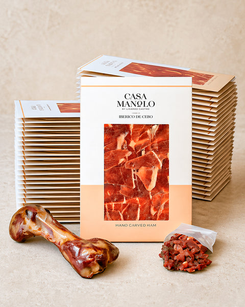 Iberico Cebo Master Hand Sliced Whole Leg Set · 35 Packs, Bone & Cubes