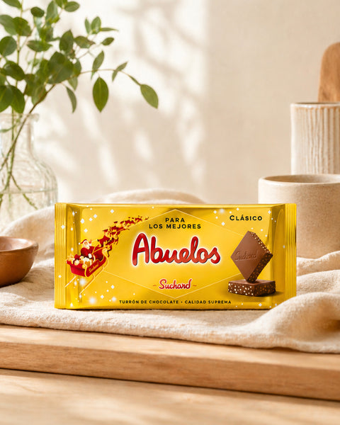 Crispy Chocolate Nougat, Turron from Casa Manolo, Spanish deli product for tapas boards or pairings