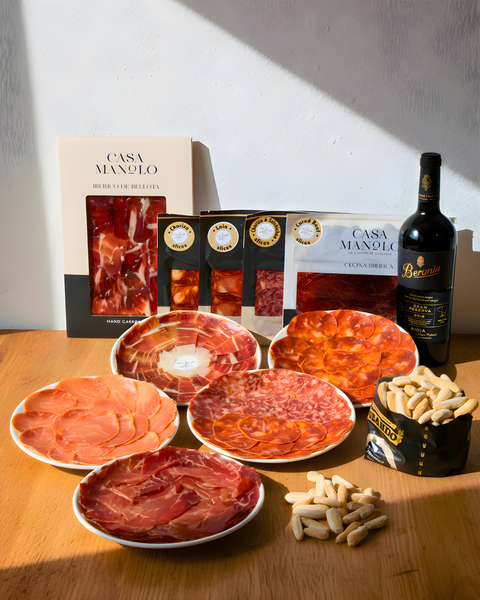 Iberico Bellota Cured Meat Selection & Red Wine (Free Shipping 🚚)