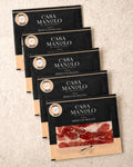 Iberico Bellota Ham - 5 Pack from Casa Manolo, premium Spanish food gift set for hosting or gifting