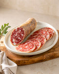 Iberico Bellota Salchichon Whole 325g from Casa Manolo, Spanish charcuterie ready for tapas boards and sharing