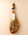 Iberico Cebo Ham from Casa Manolo, premium Spanish cured ham prepared for easy serving