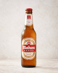 Mahou Cinco Estrellas from Casa Manolo, Spanish beer bottle ready to serve chilled