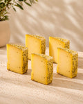 Manchego Rosemary Cheese Wedges - 5 Pack from Casa Manolo, aged Spanish cheese prepared for serving and gifting