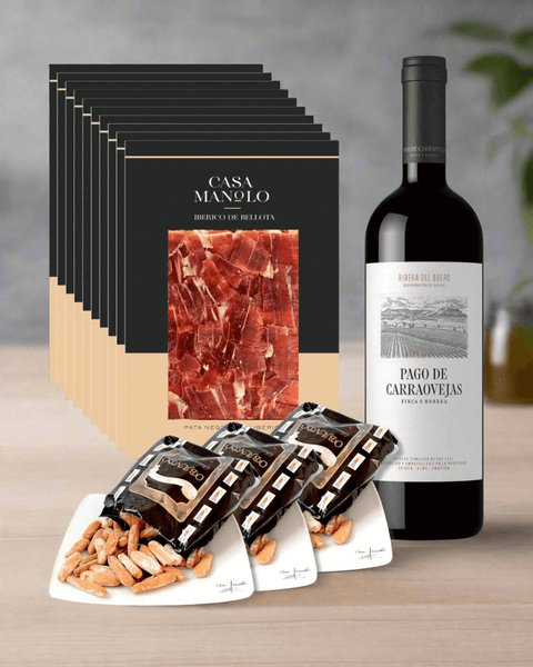 pata negra 100 percent iberico ham wine and picos fiesta pack casa manolo uk