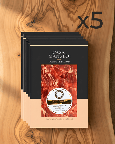 Pata Negra Premium 100% Iberico Ham, Hand-Carved (5x Saving Pack)