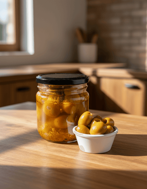 Pitted Queen Olives in Paprika & Garlic