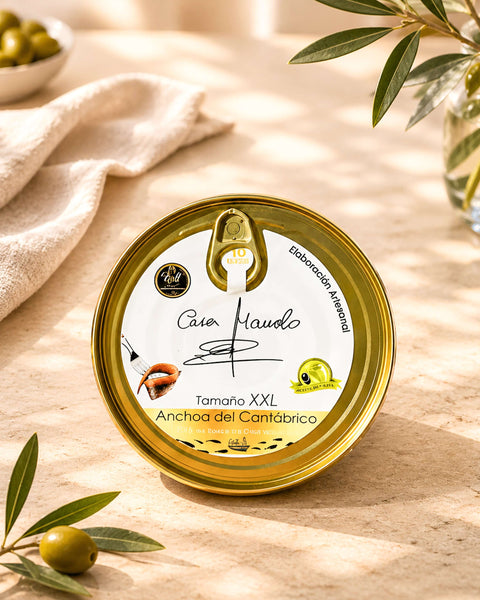 Premium Cantabrian Anchovies from Casa Manolo, Spanish deli product for tapas boards or pairings